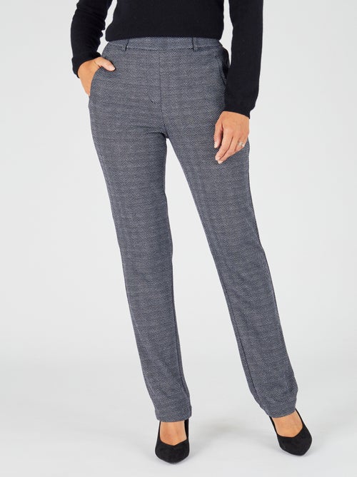 Pantalon enfilable en maille jacquard émerisée - Damart - Kiabi