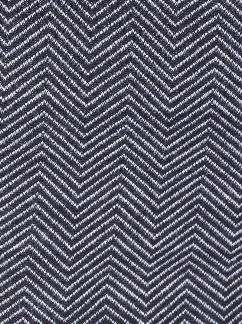 Pantalon enfilable en maille jacquard émerisée - Damart Bleu - Kiabi