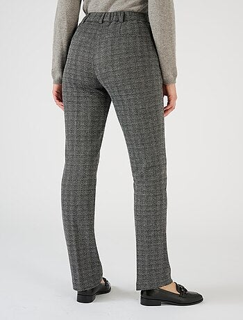 Pantalon enfilable en maille jacquard émerisée - Damart