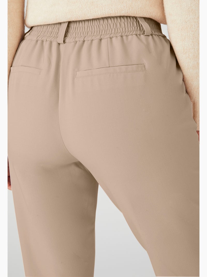 Pantalon enfilable fluide - Damart Beige chiné - Kiabi