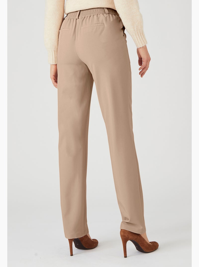 Pantalon enfilable fluide - Damart Beige chiné - Kiabi