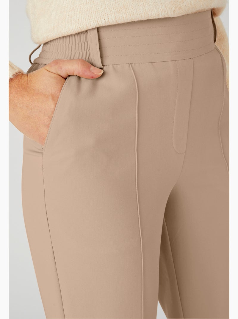Pantalon enfilable fluide - Damart Beige chiné - Kiabi