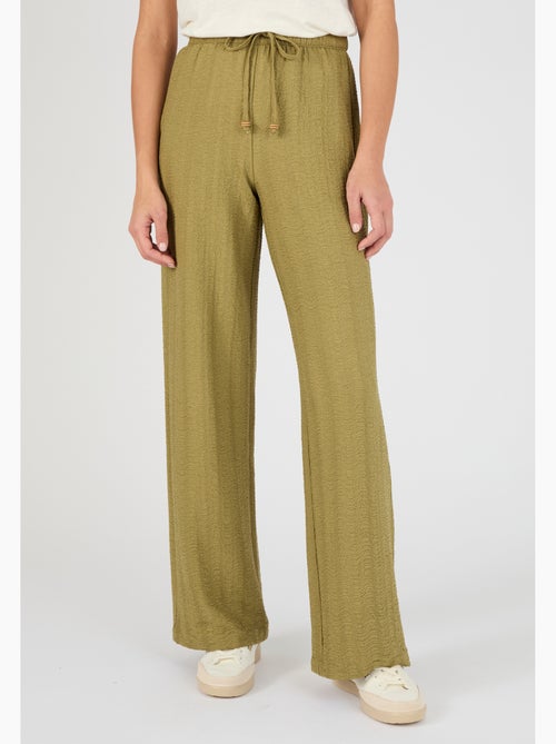 Pantalon enfilable maille jacquard effet froissé - Damart - Kiabi