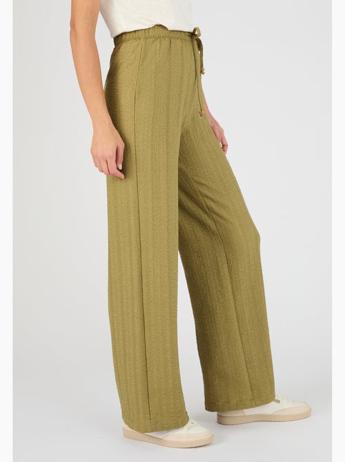 Pantalon enfilable maille jacquard effet froissé - Damart - Kiabi