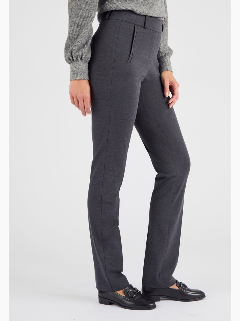 Pantalon enfilable maille milano bi-extensible Perfect Fit by Damart - Damart Gris - Kiabi