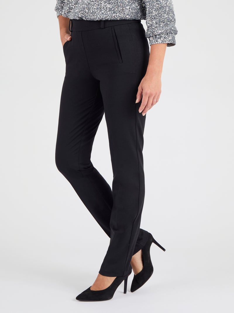 Pantalon enfilable maille milano bi-extensible Perfect Fit by Damart - Damart Noir - Kiabi