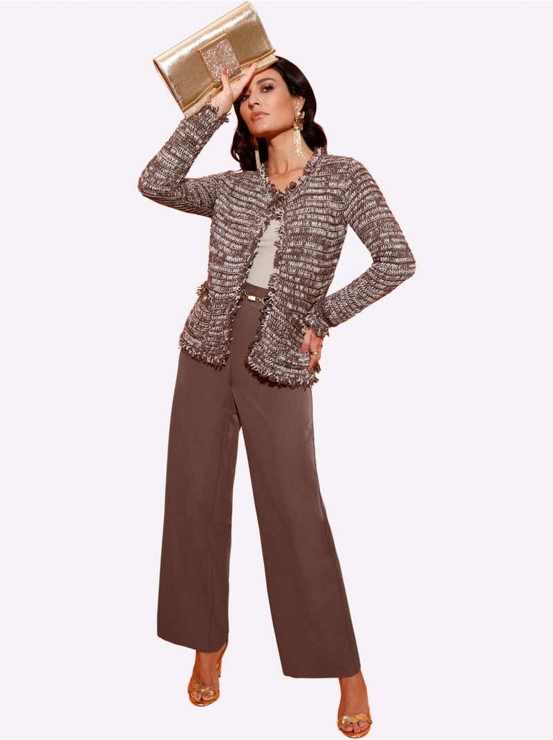 Pantalon Entretien Facile - Taille Standard - helline Marron - Kiabi