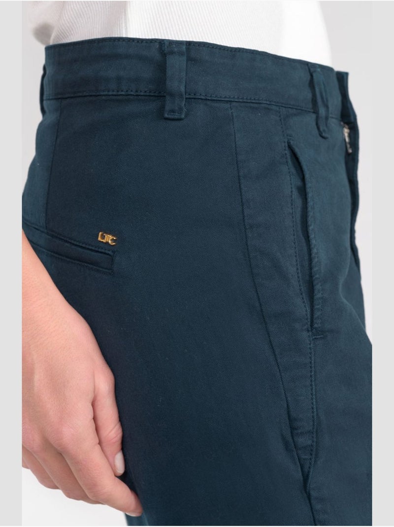 Pantalon erle chino 'le temps des cerises' Bleu - Kiabi