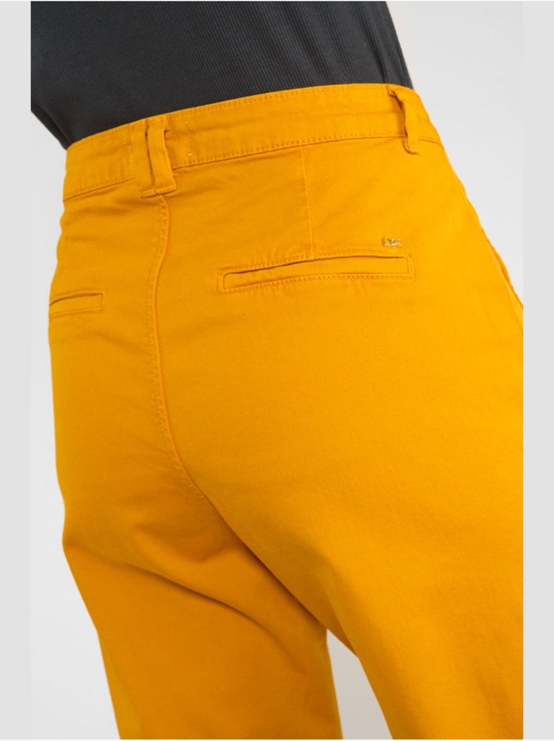 Pantalon erle chino 'le temps des cerises' Jaune - Kiabi