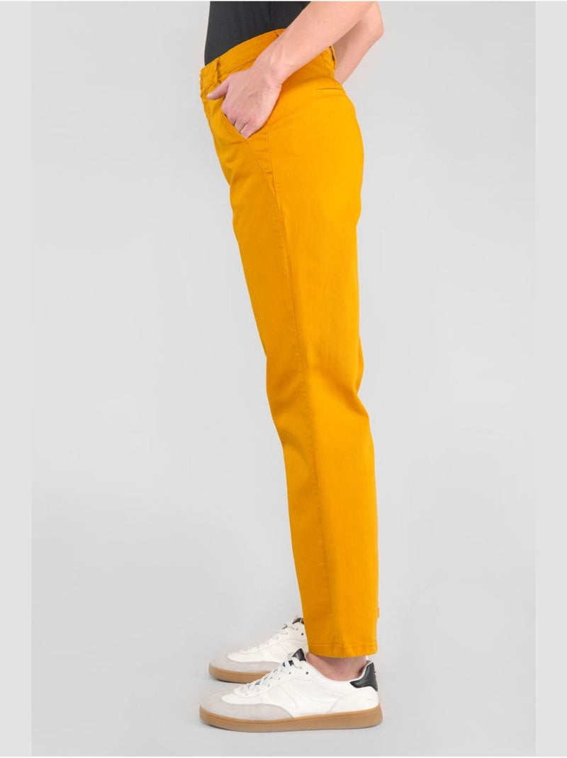 Pantalon erle chino 'le temps des cerises' Jaune - Kiabi