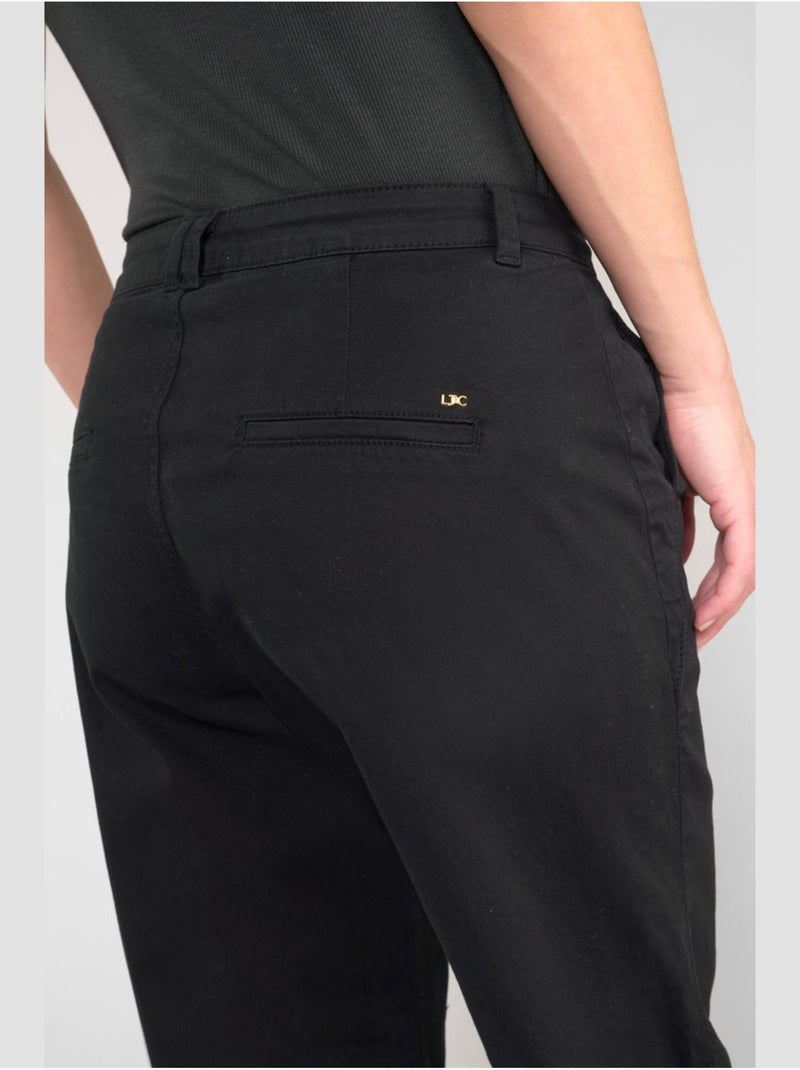 Pantalon erle chino 'le temps des cerises' Noir - Kiabi