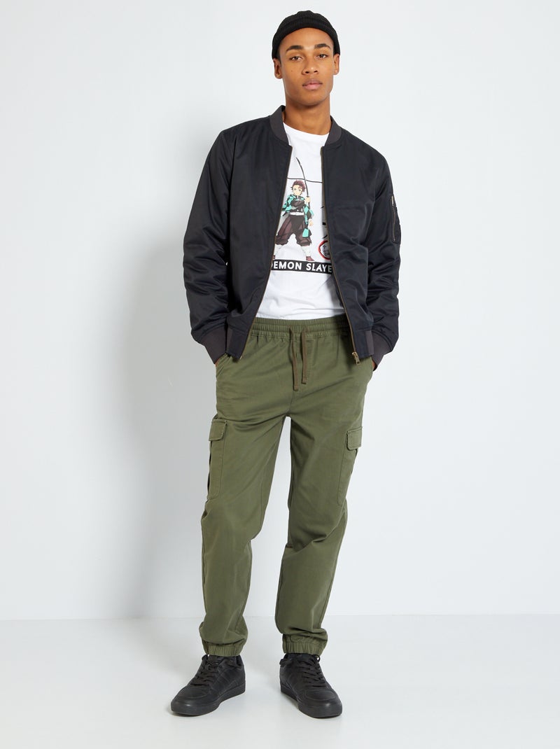 Pantalon esprit battle Kaki - Kiabi