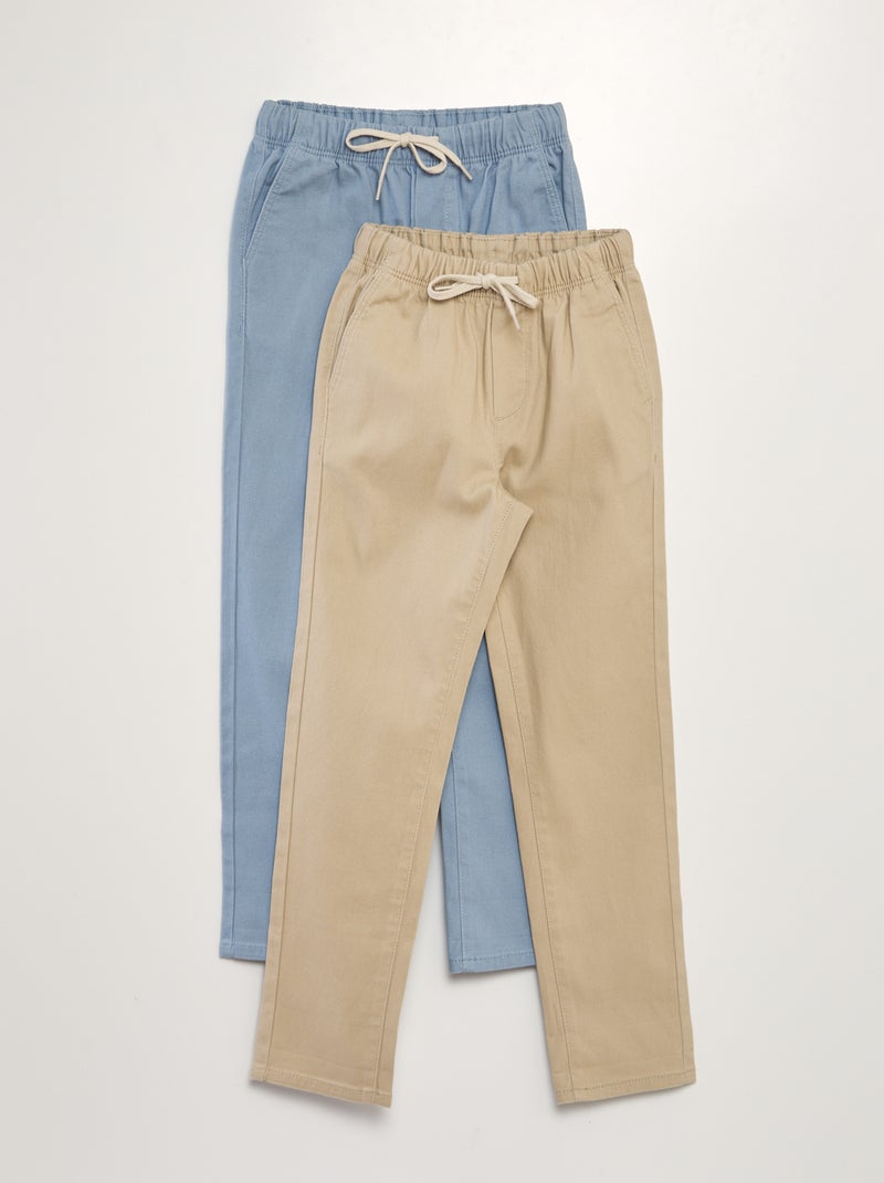 Pantalon esprit 'jogger' Beige - Kiabi