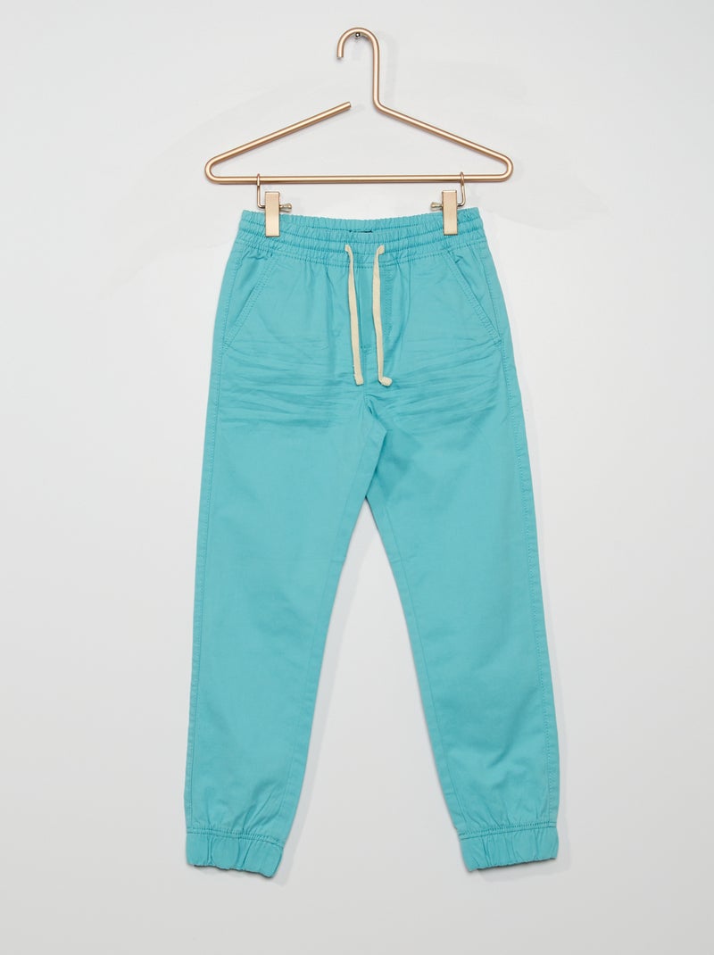 Pantalon esprit 'jogger' bleu ciel - Kiabi