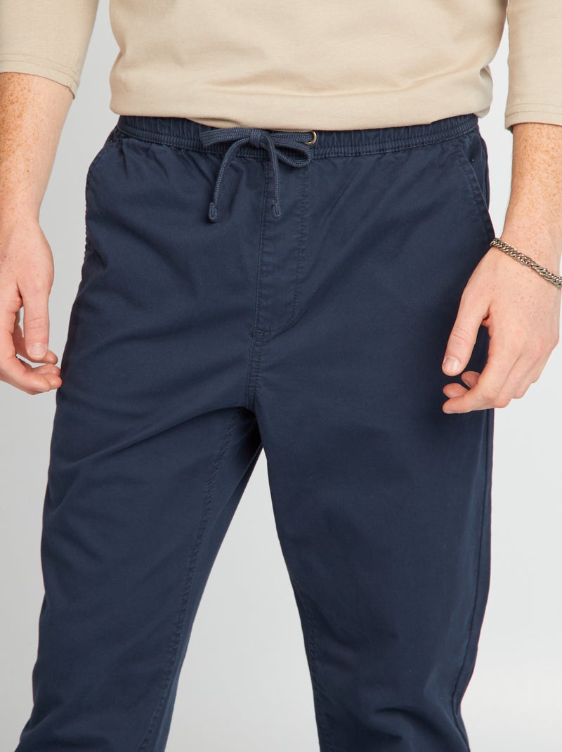 Pantalon esprit 'jogger' Bleu marine - Kiabi