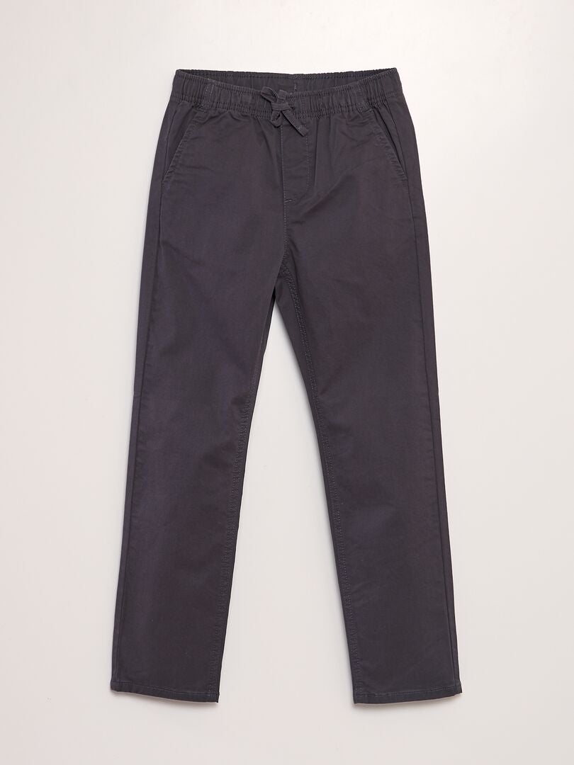 Pantalon esprit 'jogger' Gris anthracite - Kiabi