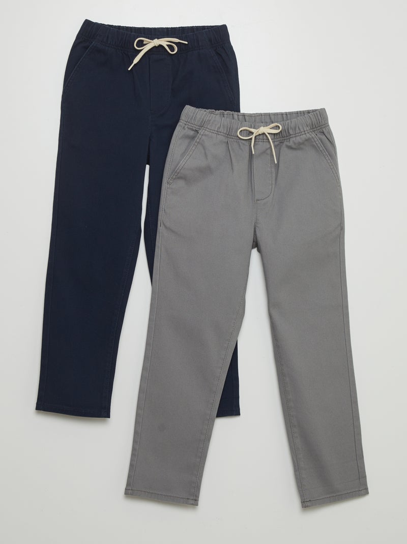 Pantalon esprit 'jogger' Gris - Kiabi