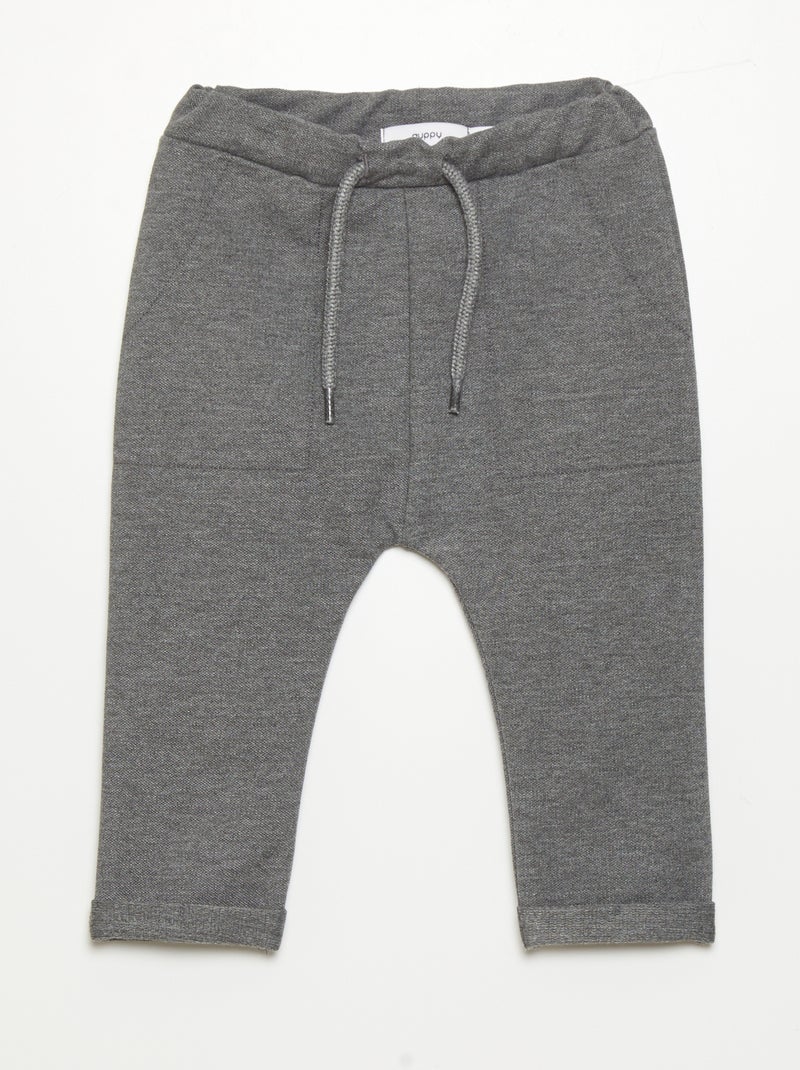 Pantalon esprit 'jogger' Gris - Kiabi