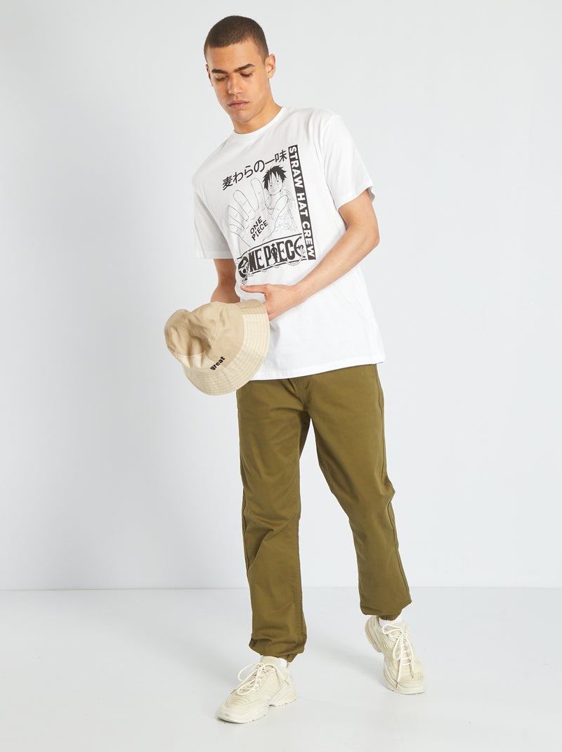 Pantalon esprit 'jogger' Kaki - Kiabi