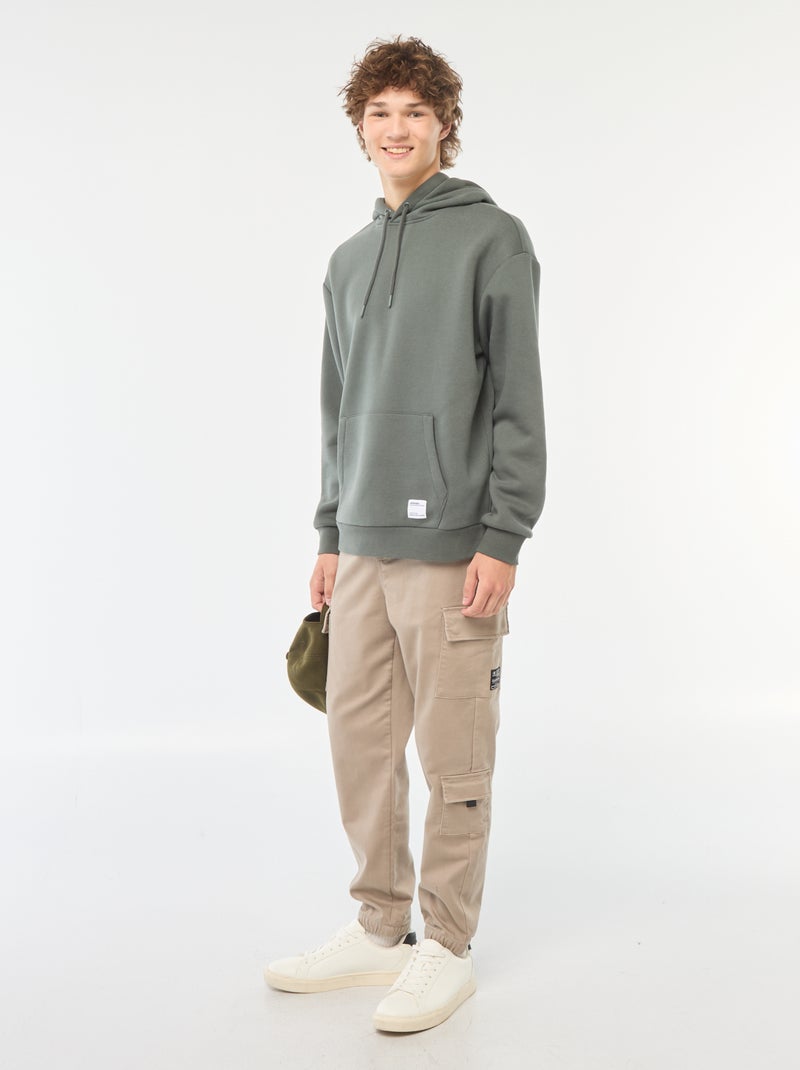 Pantalon esprit 'jogger' multipoches Beige - Kiabi