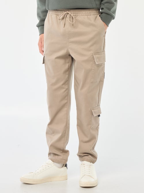 Pantalon esprit 'jogger' multipoches - Kiabi