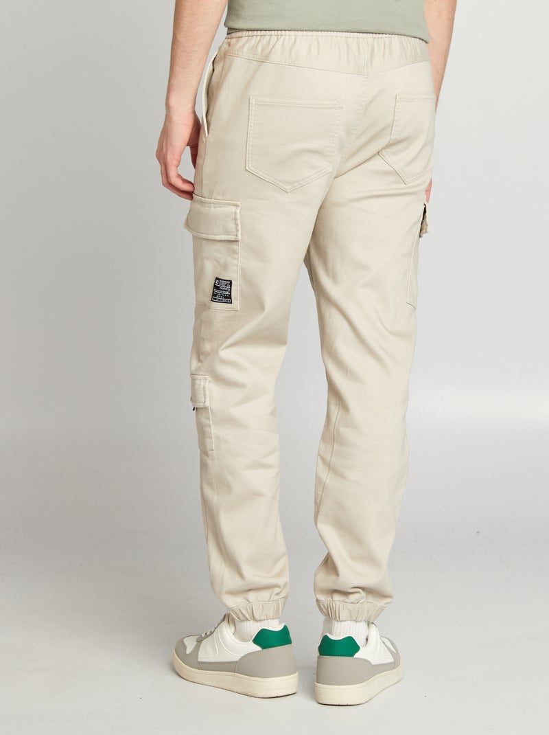 Pantalon esprit 'jogger' multipoches GRIS - Kiabi
