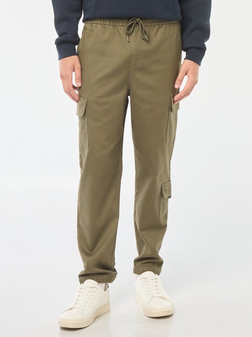 Pantalon esprit 'jogger' multipoches - Kiabi