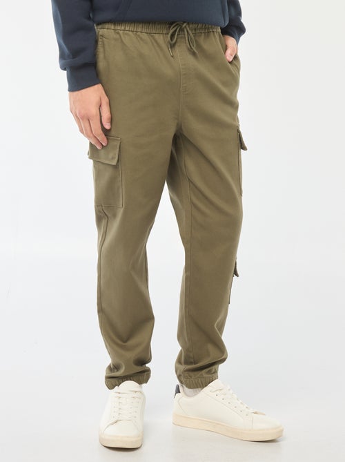 Pantalon esprit 'jogger' multipoches - Kiabi