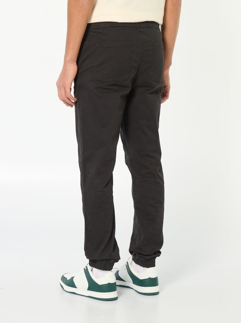 Pantalon esprit 'jogger' Noir - Kiabi