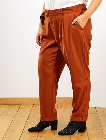 Pantalon esprit lainage - Kiabi