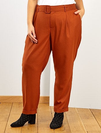 Pantalon esprit lainage - Kiabi
