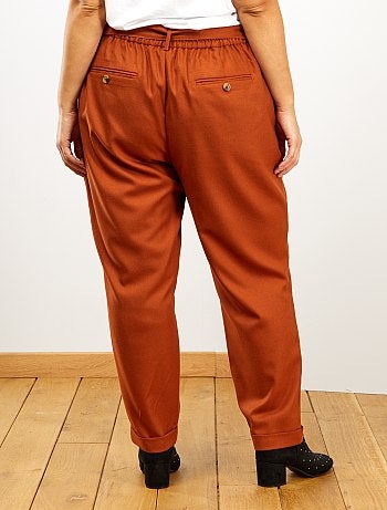 Pantalon esprit lainage - Kiabi
