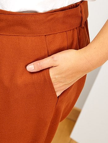 Pantalon esprit lainage - Kiabi