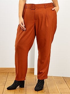 Pantalon esprit lainage - Kiabi