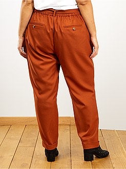 Pantalon esprit lainage - Kiabi