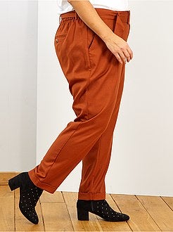 Pantalon esprit lainage - Kiabi