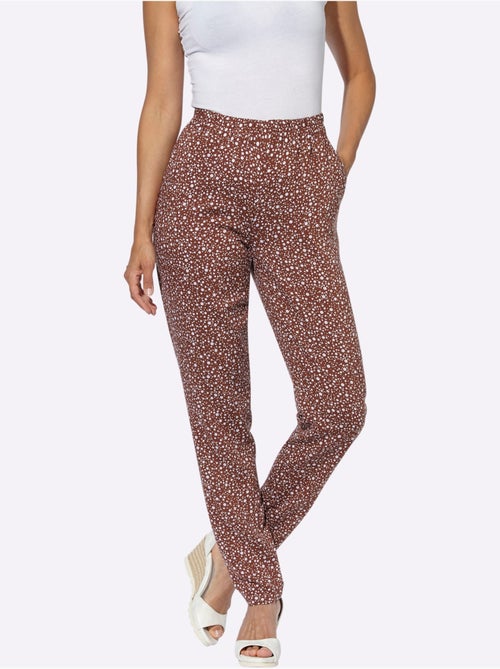 Pantalon estival à motifs à pois et ceinture élastique - Taille courte - Witt - Kiabi Pantalon estival à motifs à pois et ceinture élastique - Taille courte - Witt - Kiabi