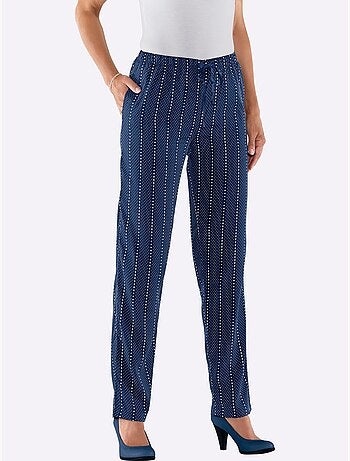 Pantalon estival avec ceinture élastique et poches devant - taille standard - moda vilona