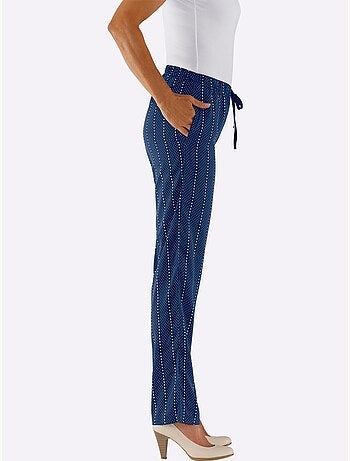 Pantalon estival avec ceinture élastique et poches devant - taille standard - moda vilona