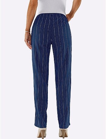 Pantalon estival avec ceinture élastique et poches devant - taille standard - moda vilona