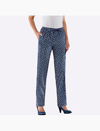 Pantalon estival avec ceinture élastique et poches devant - taille standard - moda vilona