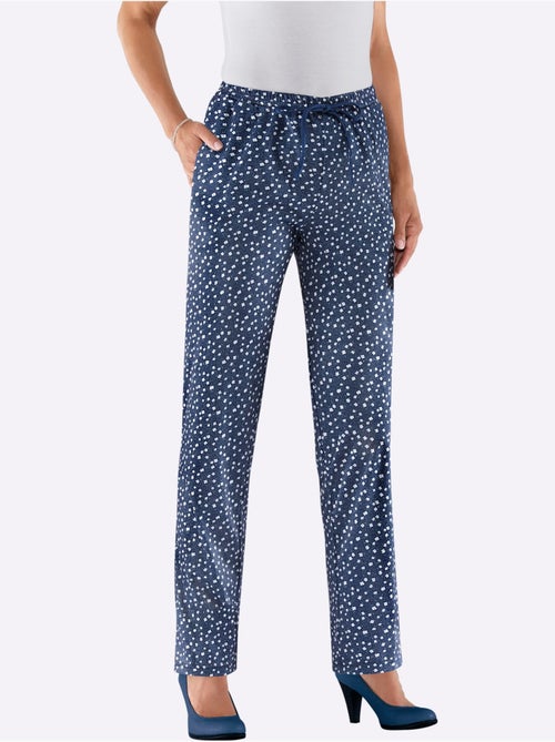 Pantalon estival à motifs avec ceinture élastique et poches - Taille standard - Moda Vilona - Kiabi Pantalon estival à motifs avec ceinture élastique et poches - Taille standard - Moda Vilona - Kiabi