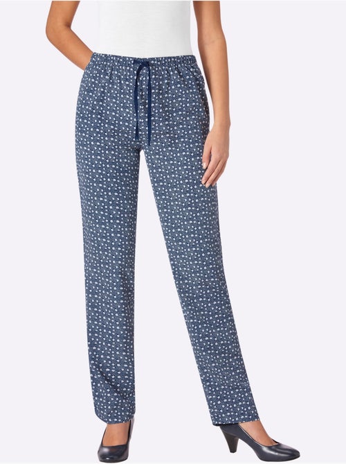 Pantalon estival à motifs avec ceinture élastique et poches - Taille standard - Moda Vilona - Kiabi Pantalon estival à motifs avec ceinture élastique et poches - Taille standard - Moda Vilona - Kiabi