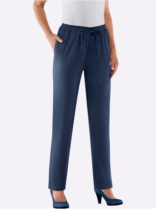 Pantalon estival avec ceinture élastique et poches devant - Taille standard - Moda Vilona - Kiabi