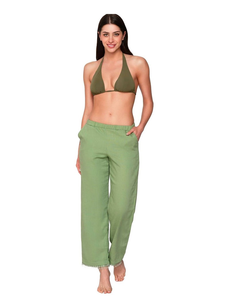 Pantalon estival SAGE Vert - Kiabi