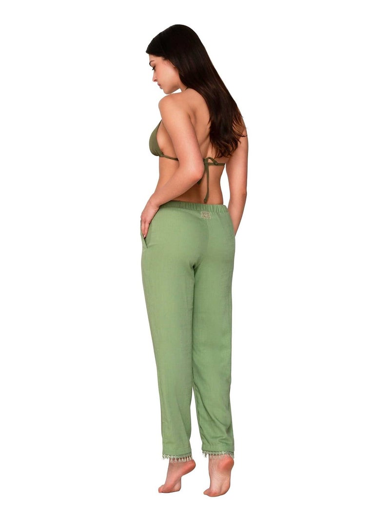 Pantalon estival SAGE Vert - Kiabi
