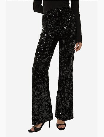 Pantalon évasé à paillettes hiccup