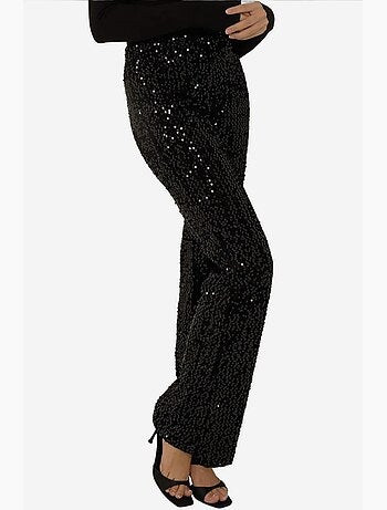 Pantalon évasé à paillettes hiccup