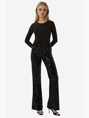 Pantalon évasé à paillettes hiccup