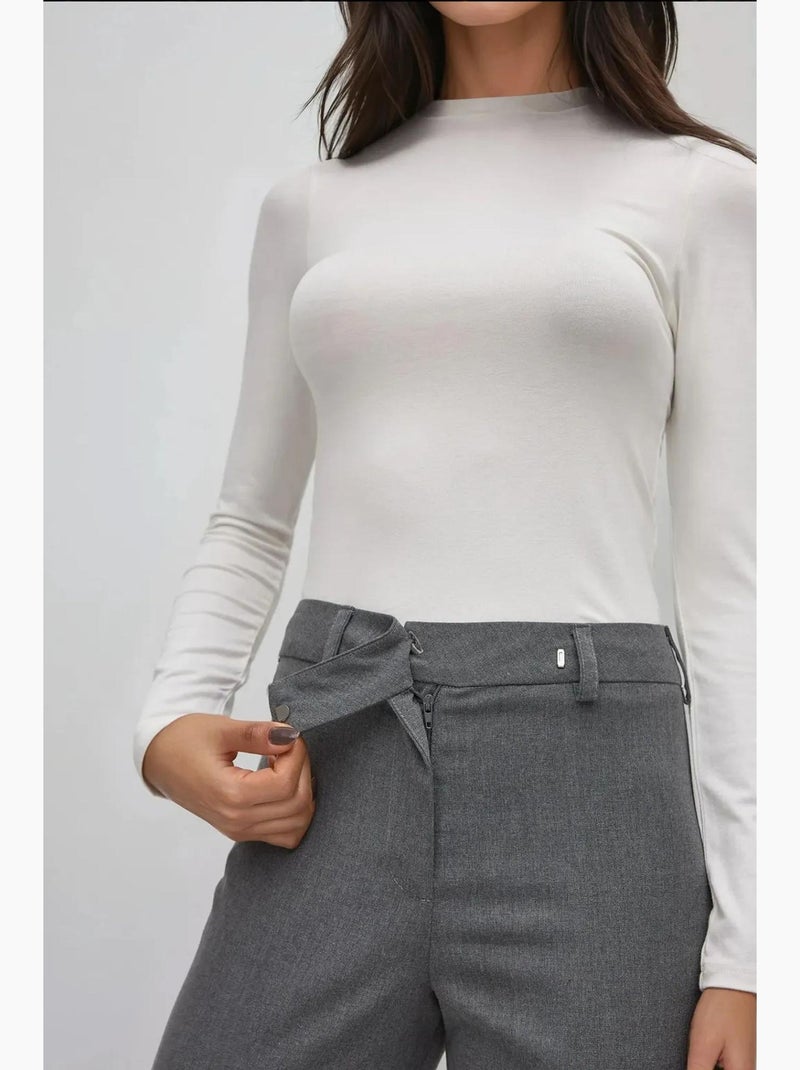 Pantalon évasé à rayures hiccup Gris - Kiabi